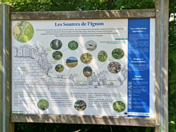 Panneau pédagogique du Site des Sources de l'Ignon à Poncey-sur-l'Ignon - CCFSS